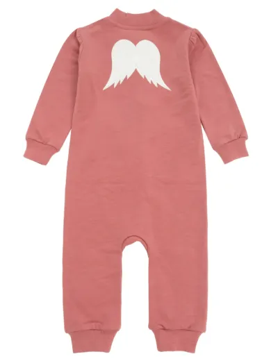 Bilde av WoolLand Bergen Terry overall baby  Burned rose